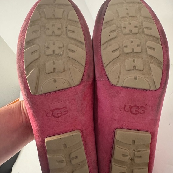 UGG Pink Suede Flats Slip-On Driving  Moccasin 8.5 - Picture 8 of 11